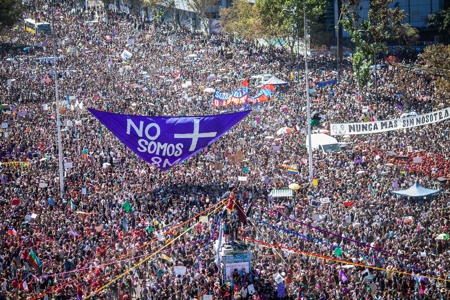 8M de 2019, primera vez que Chile se sumaba a la Huelga Internacional feminista, preludio de las revueltas de octubre.
