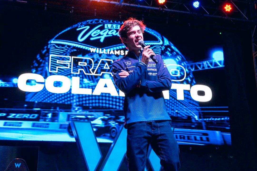 Colapinto mostró todo su carisma en la previa del GP de Las Vegas