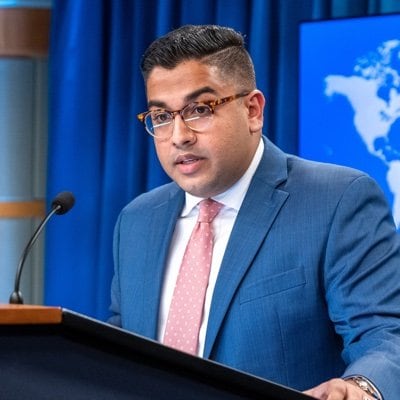 Vedant Patel, vocero adjunto del Departamento de Estado.