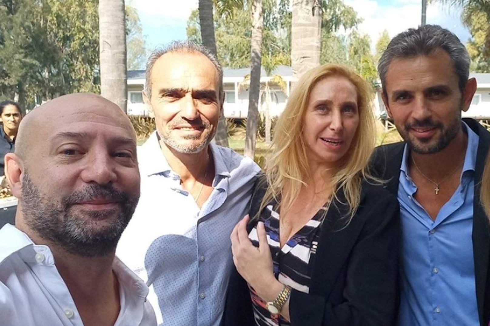 Diego Spagnuolo en otros tiempos juntos a Lule Menem, Karina Milei y Martín Menem.