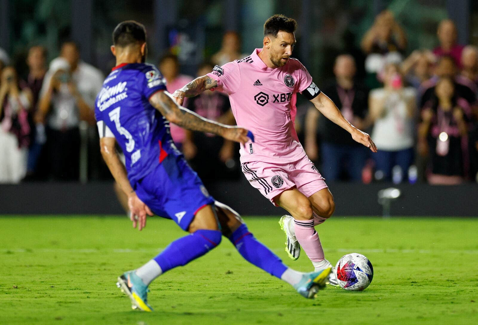 Messi durante el debut en Miami ante el Cruz Azul