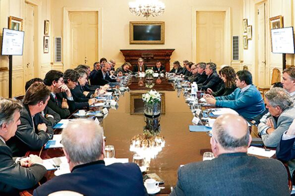 El presidente Mauricio Macri encabezó ayer una nueva reunión de Gabinete en la Casa Rosada.