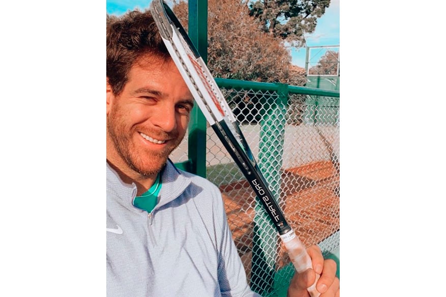 Juan Martín del Potro volvió a entrenarse en Tenis Club Argentino.