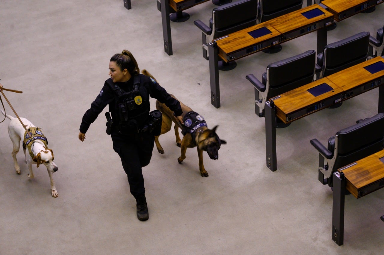 La Policía custodia el Congreso brasileño.