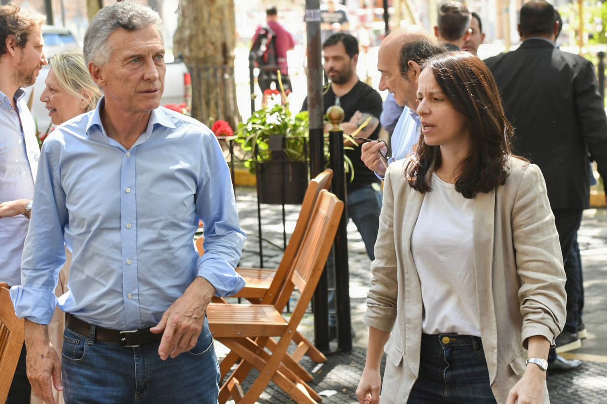 Macri junto a Soledad Martínez, en campaña.