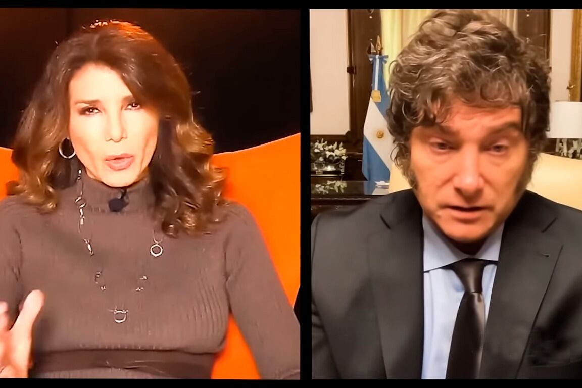 La entrevista entre la periodista y Milei se realizó vía zoom.