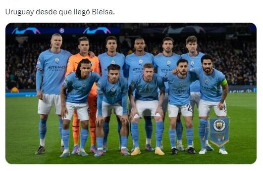 Las redes comparan a la Celeste de Bielsa con el Manchester City.