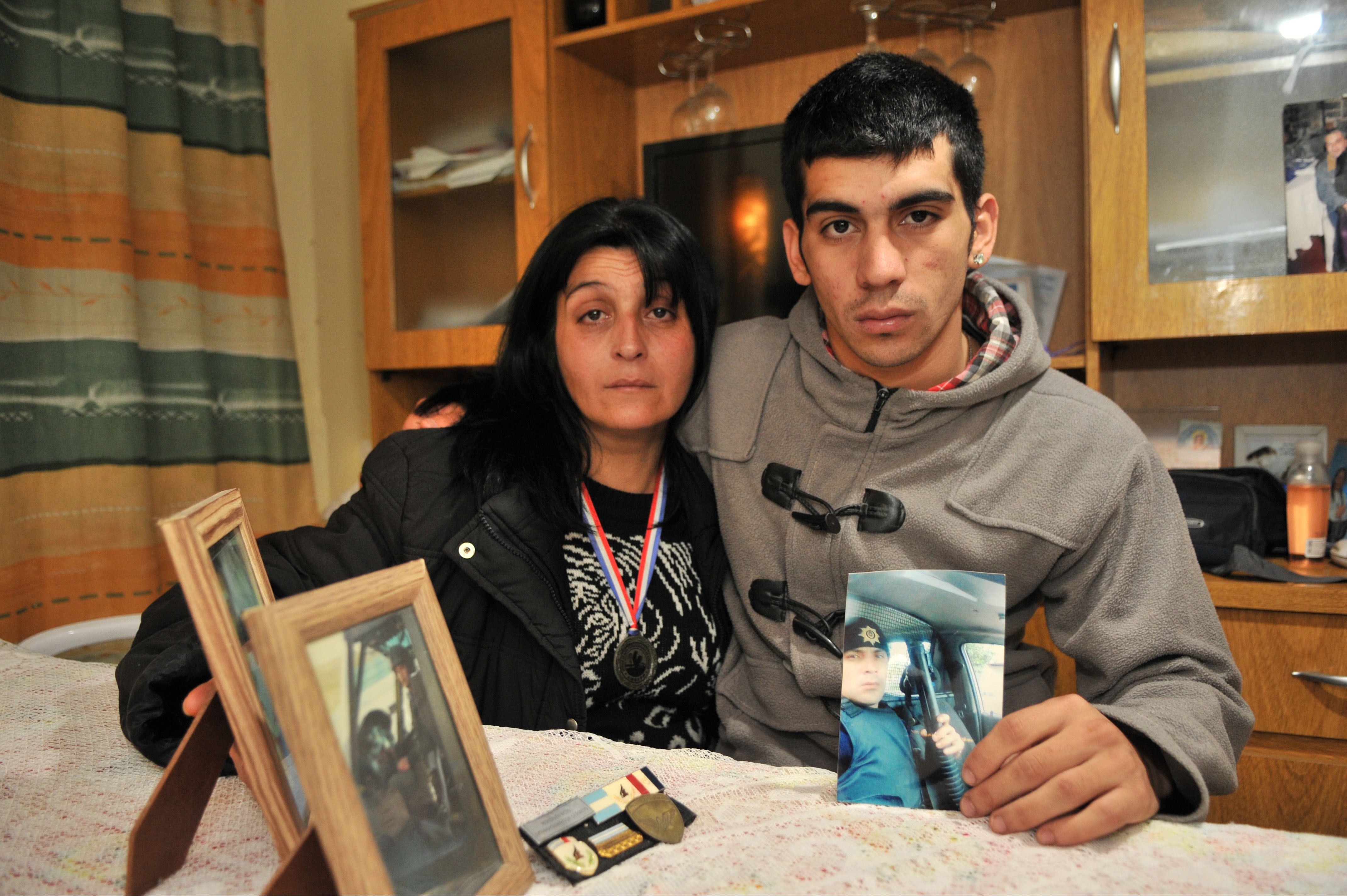 Nancy, la viuda del policía asesinado que había denunciado complicidades con el narcotráfico.