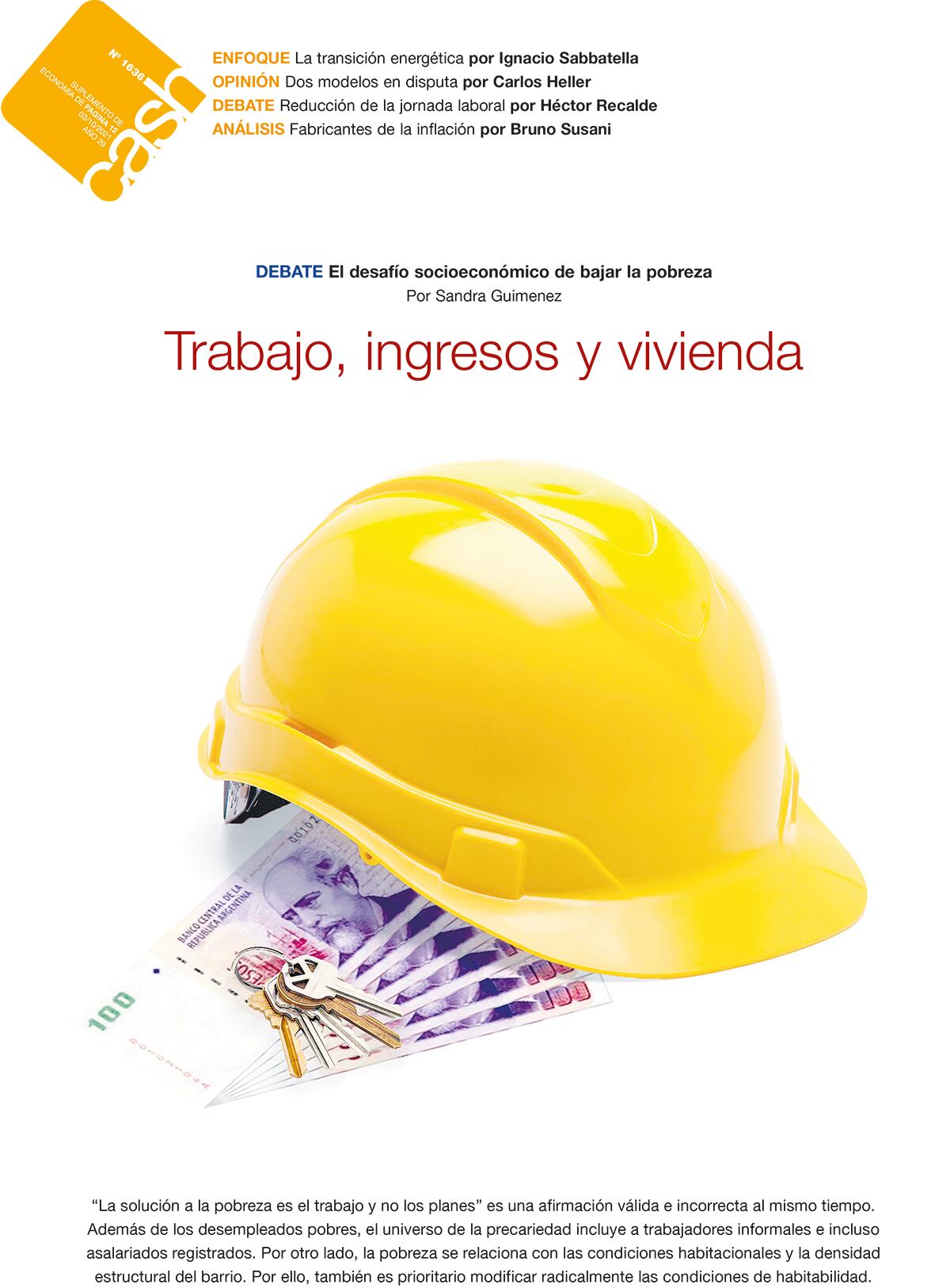 Trabajo, ingresos y vivienda - 02/10/2021