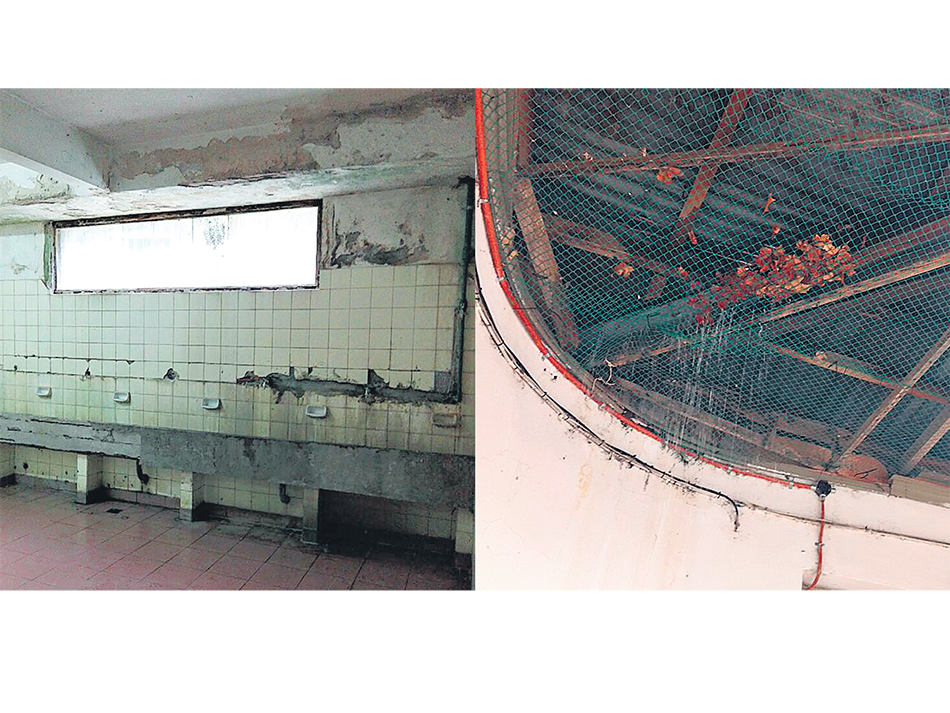 Algunas de las fotos que circularon por Twitter bajo la etiqueta #EscuelasEnRuinas mostraron las condiciones en que se encuentran.