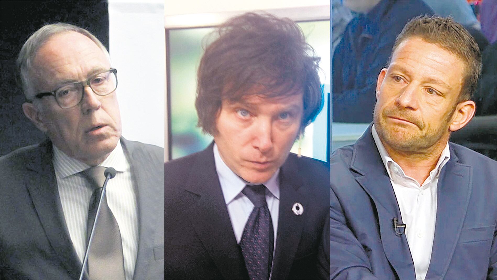 Guillermo Nielsen, Javier Milei y Diego Giacomini expusieron sus críticas económicas en la Universidad de Belgrano.