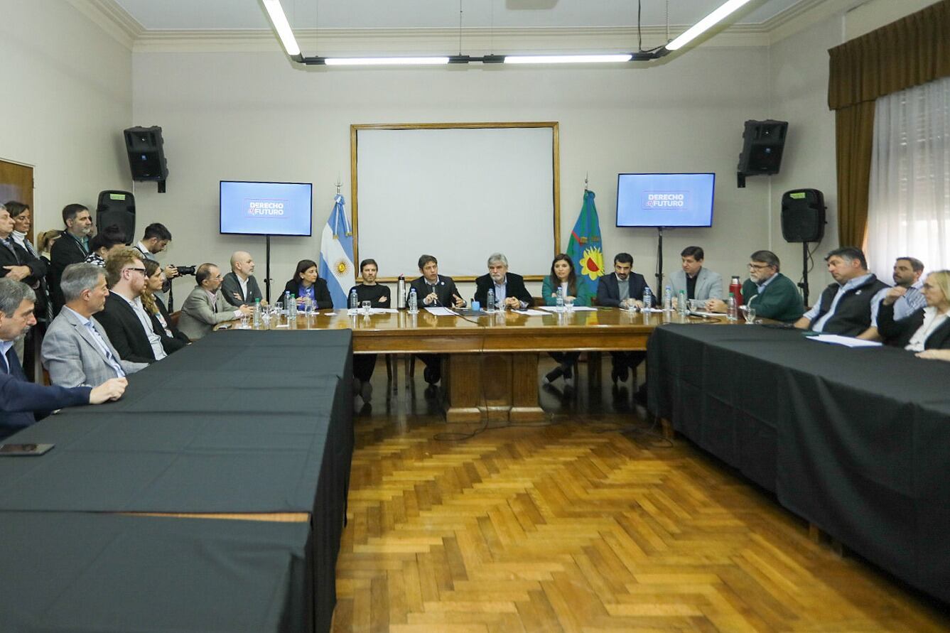 Daniel Filmus y Axel Kicillof en La Plata