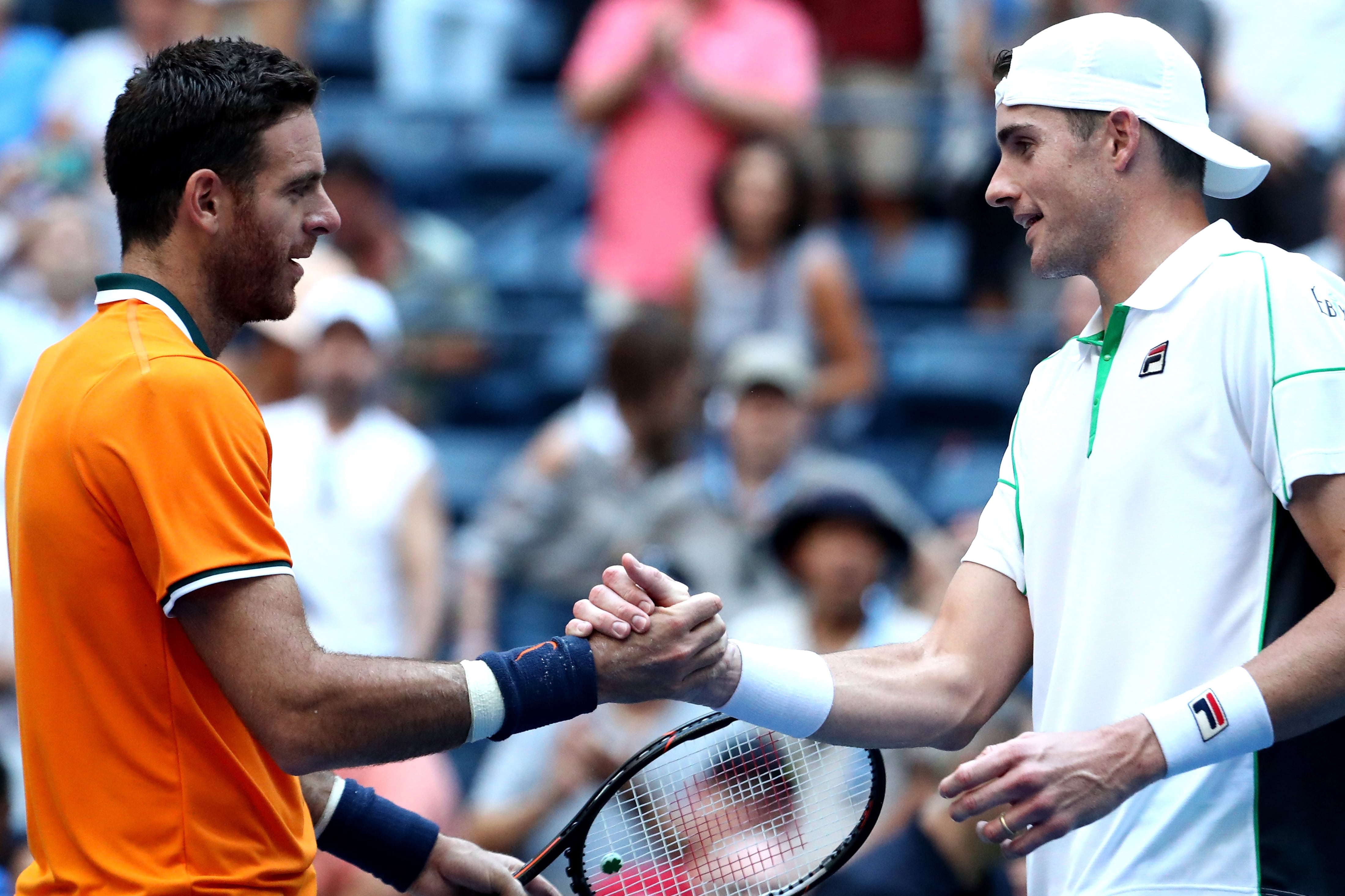 Juan Martín Del Potro, ganador frente al local Isner