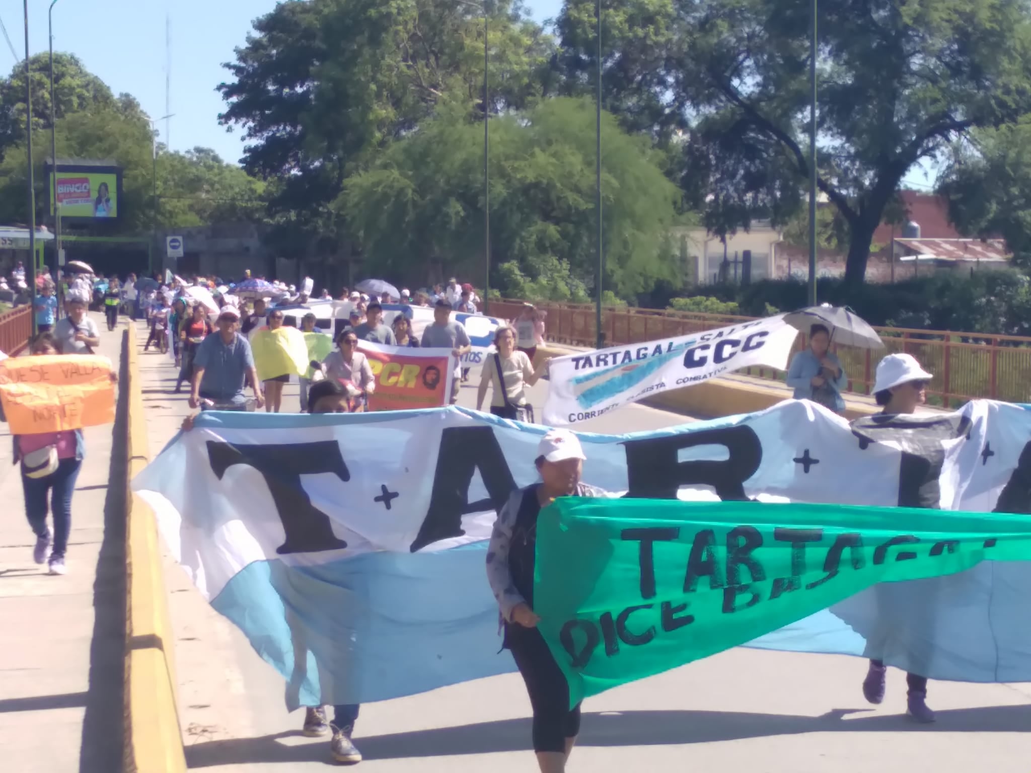 Marcha por los Derechos ayer en Tartagal. 