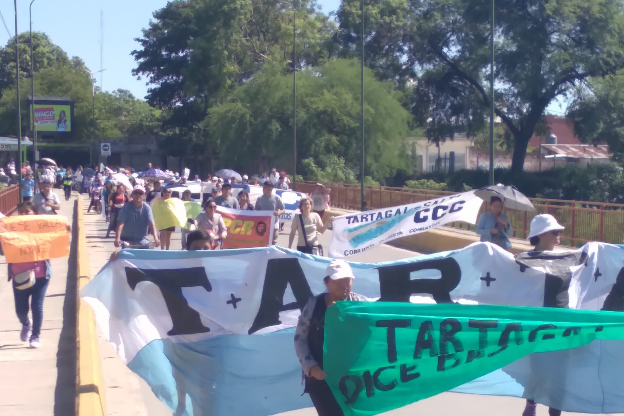 Marcha por los Derechos ayer en Tartagal.