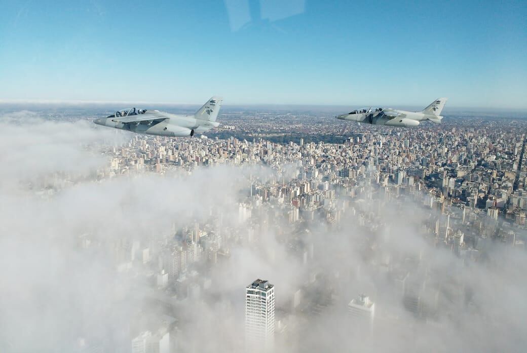 Foto tomada por la tripulación de las aeronaves.