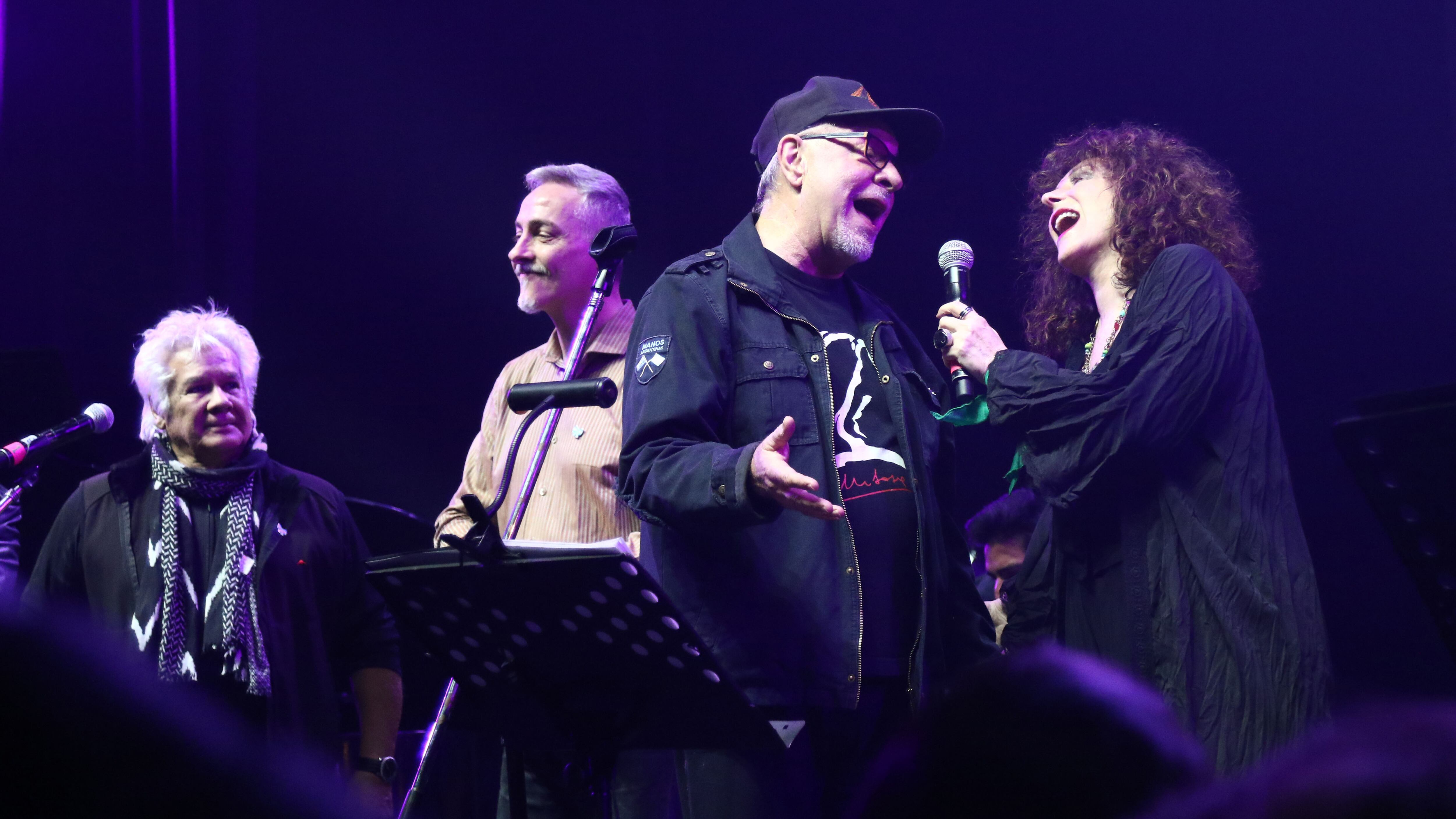 Heredia, Aznar, Gieco y Zenko, parte de una juntada inolvidable. 