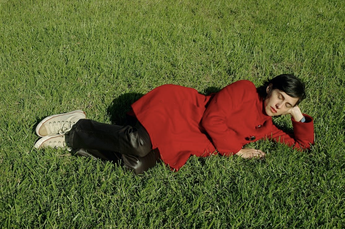 Rosario Bléfari fotografiada en Plaza San Martín, 2007