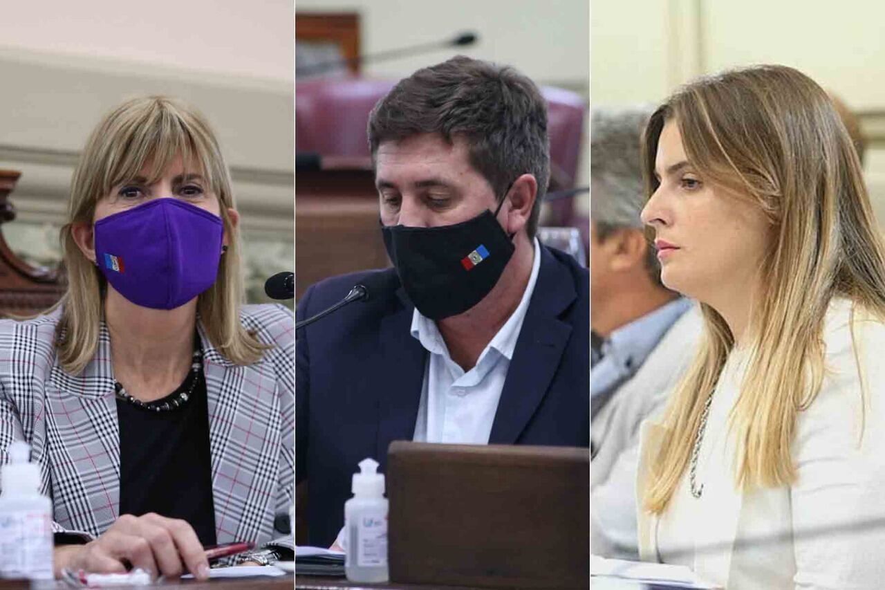 La vicegobernadora Rodenas, el senador Pirola y la diputada Cattalini.