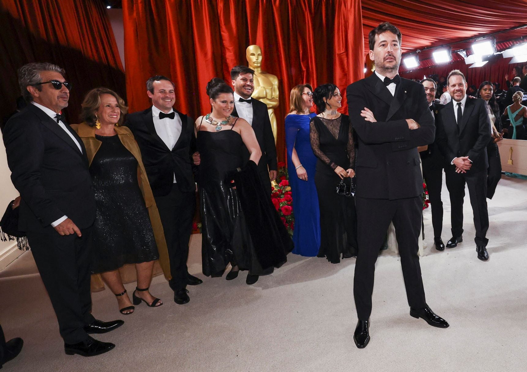 Todo el equipo de "Argentina, 1985", encabezado por su director Santiago Mitre.