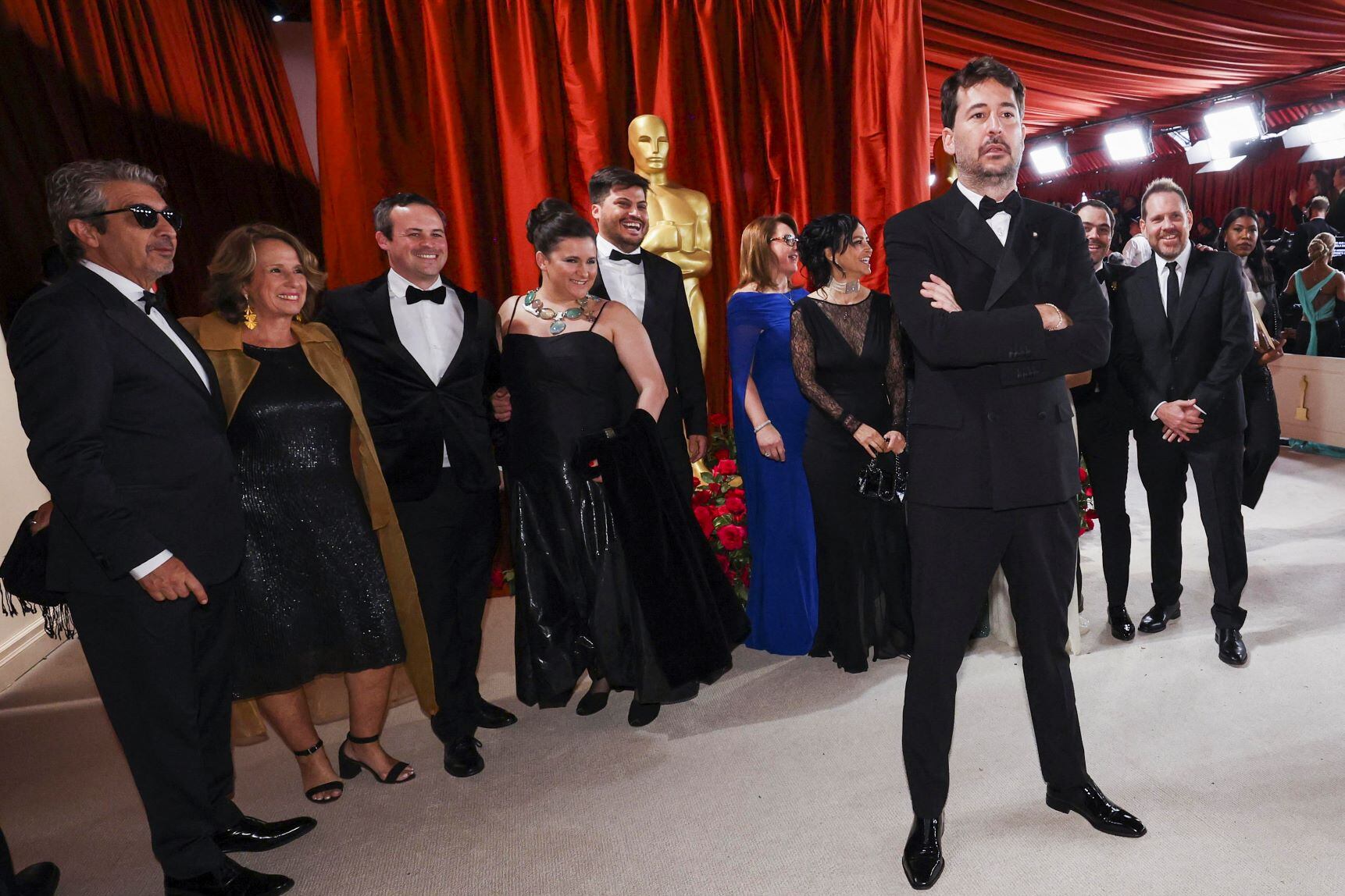 Todo el equipo de "Argentina, 1985", encabezado por su director Santiago Mitre.