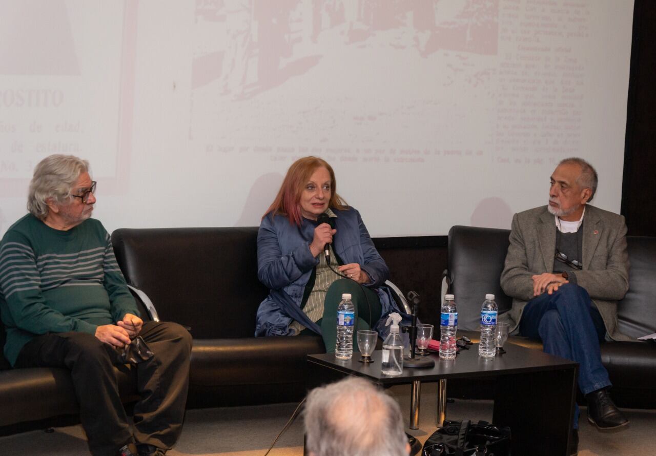 Carlos Rodríguez, Miriam Lewin y Daniel Cabezas.