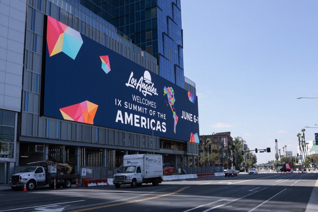 La Cumbre de las Américas se lleva a cabo en Los Ángeles entre el 6 y el 10 de junio. Foto: AFP