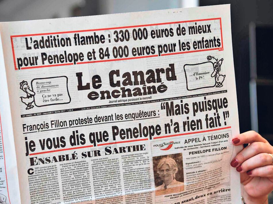 Los artículos sobre el PenelopeGate del semanario francés hundieron a Fillon.