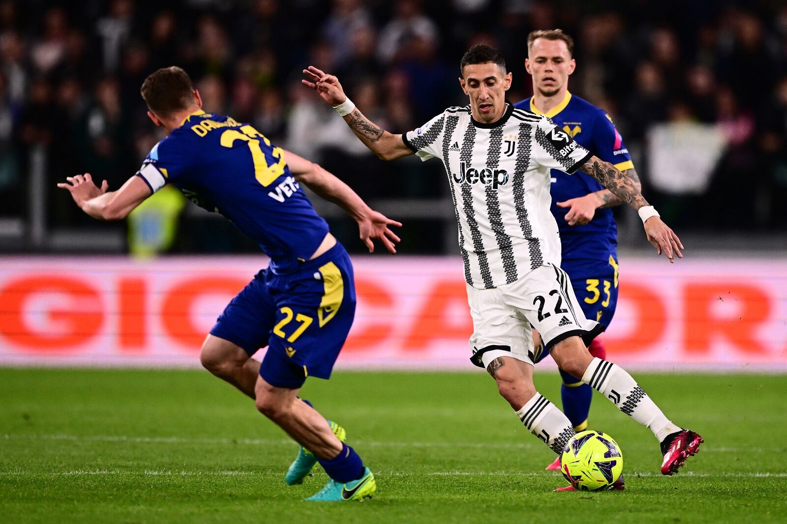Di María entró en el segundo tiempo en el triunfo de Juventus.