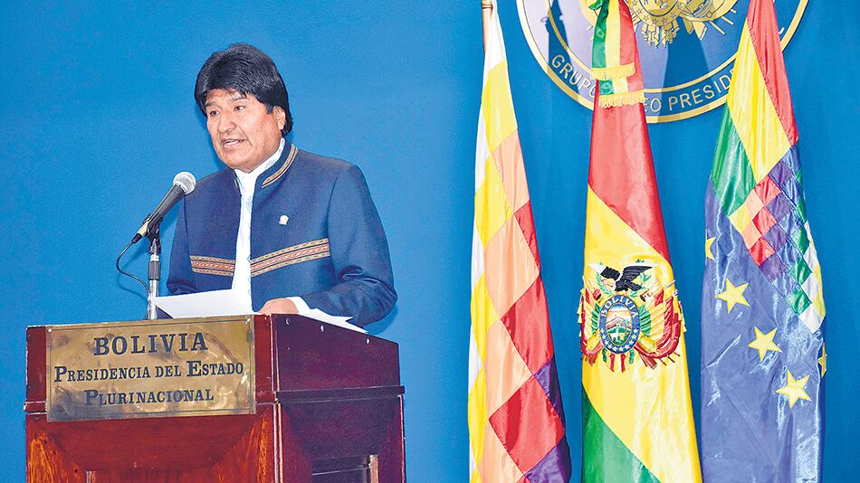 “Estamos con la razón, con la verdad, buscando justicia”, dijo el mandatario Evo Morales.