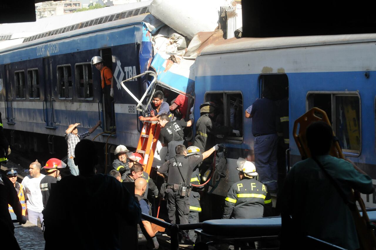 El choque de la formación en la estación Once ocurrió el 22 de febrero de 2012.