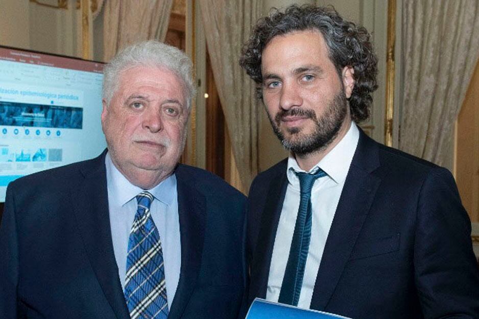 El ministro de Salud, González García y el Jefe de Gabinete, Santiago Cafiero.