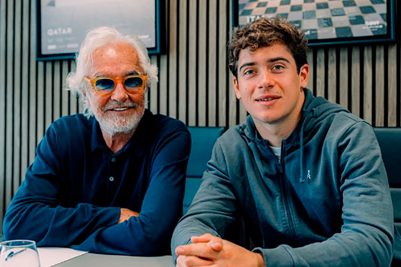 Briatore y Colapinto, juntos antes del debut del argentino
