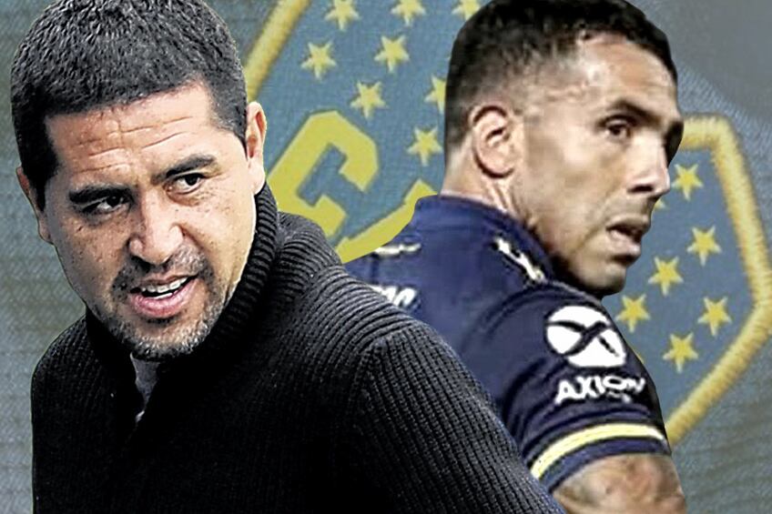 Juan Román Riquelme, vice, y Carlos Tevez, se pusieron de acuerdo.