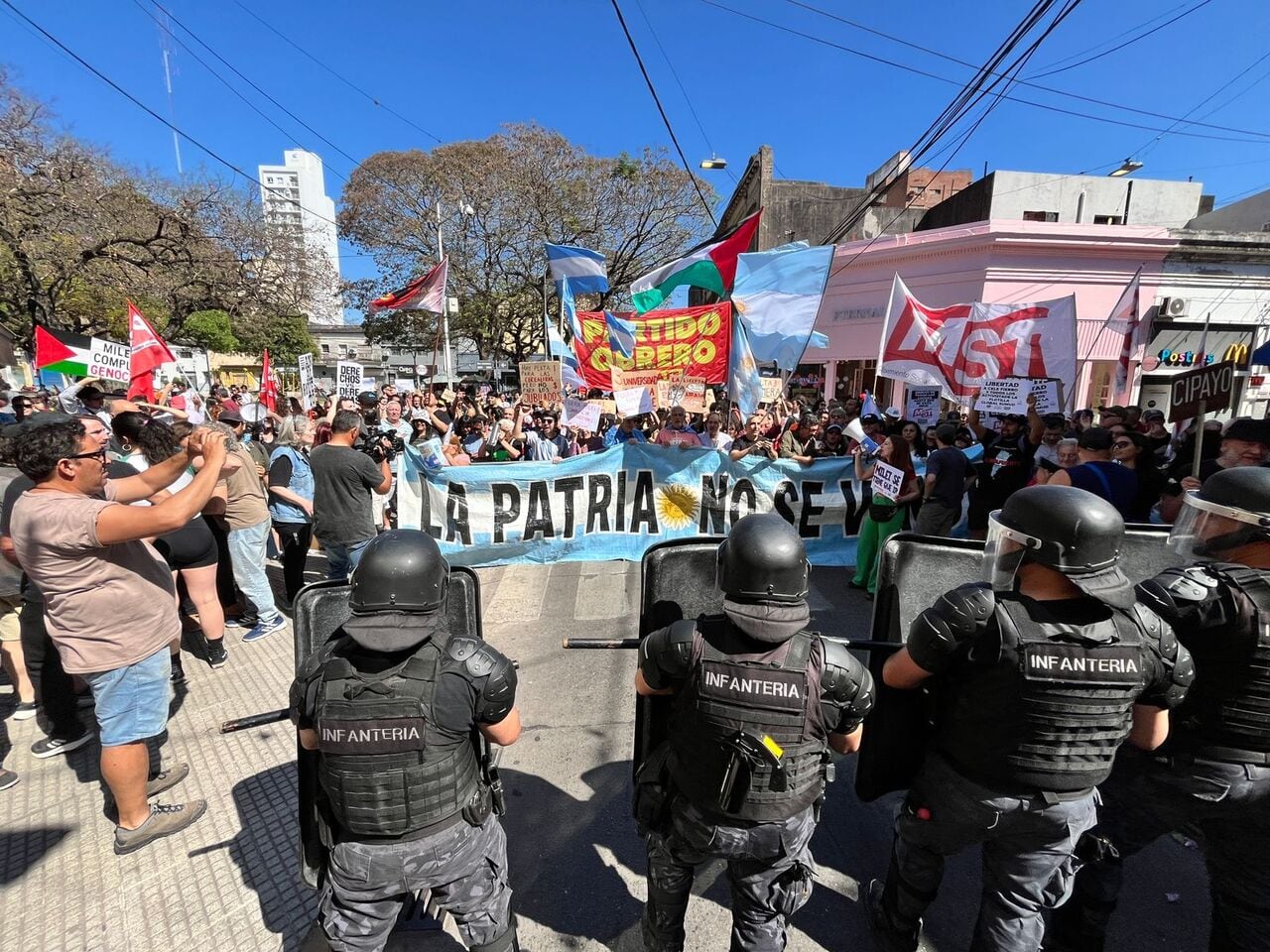 Milei en Santa Fe. Foto:  Aire de Santa Fe.