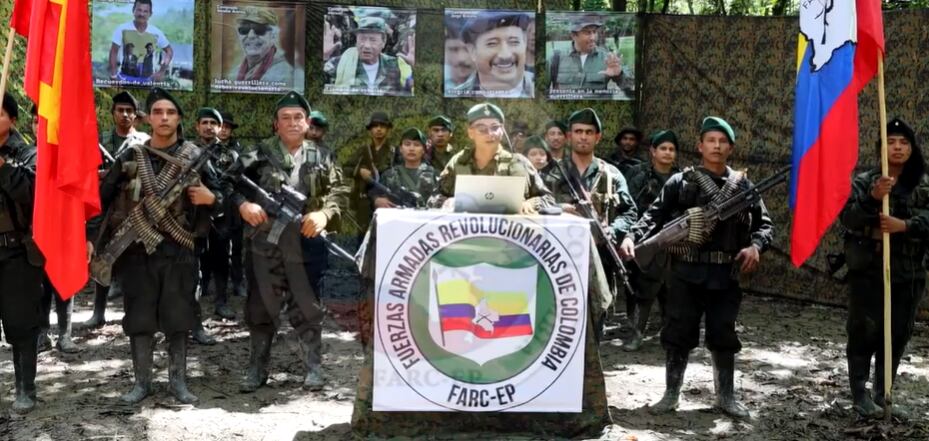 Disidencias de las Fuerzas Armadas Revolucionarias de Colombia en su video / Foto: Captura