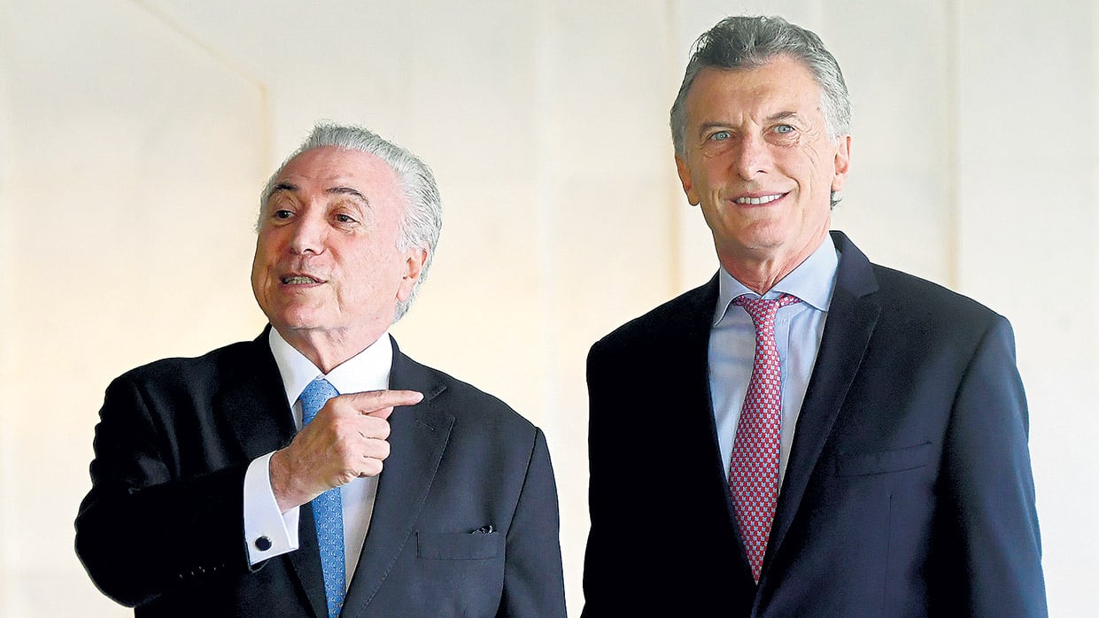 Michel Temer elogió calurosamente a Mauricio Macri y dijo que su reforma previsional era un ejemplo.