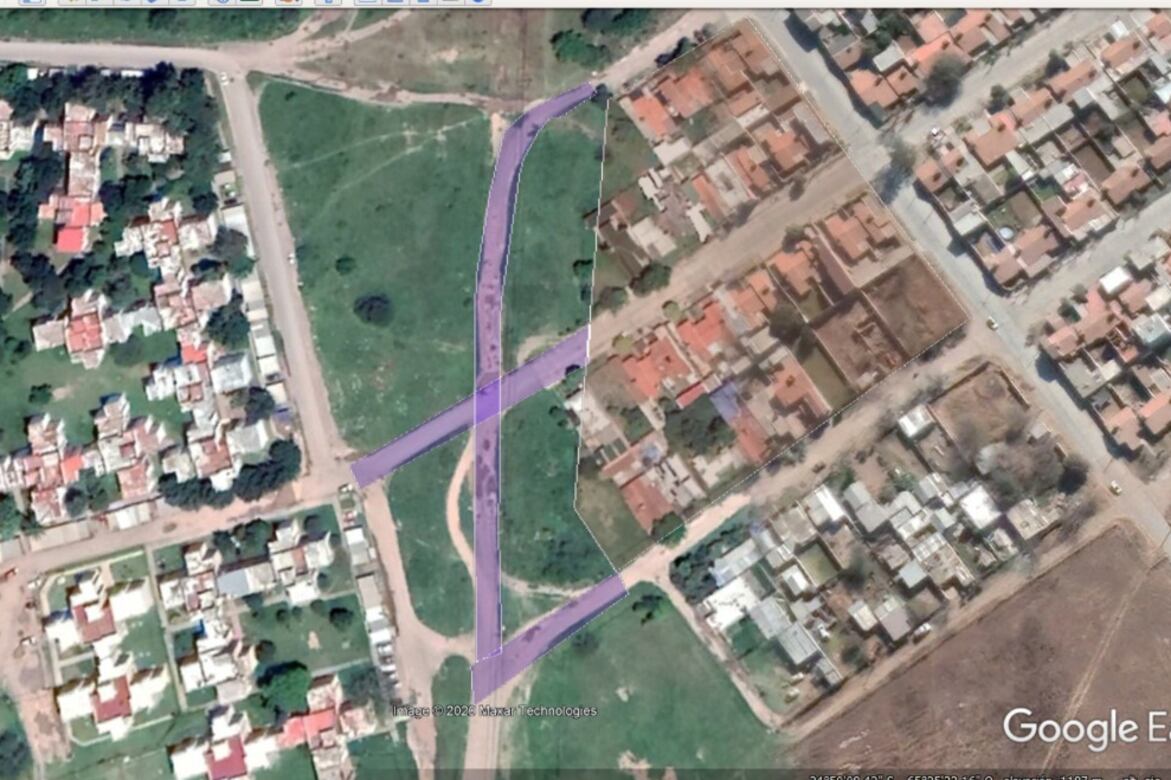 Terrenos en disputa colindantesl a barrio San Nicolás