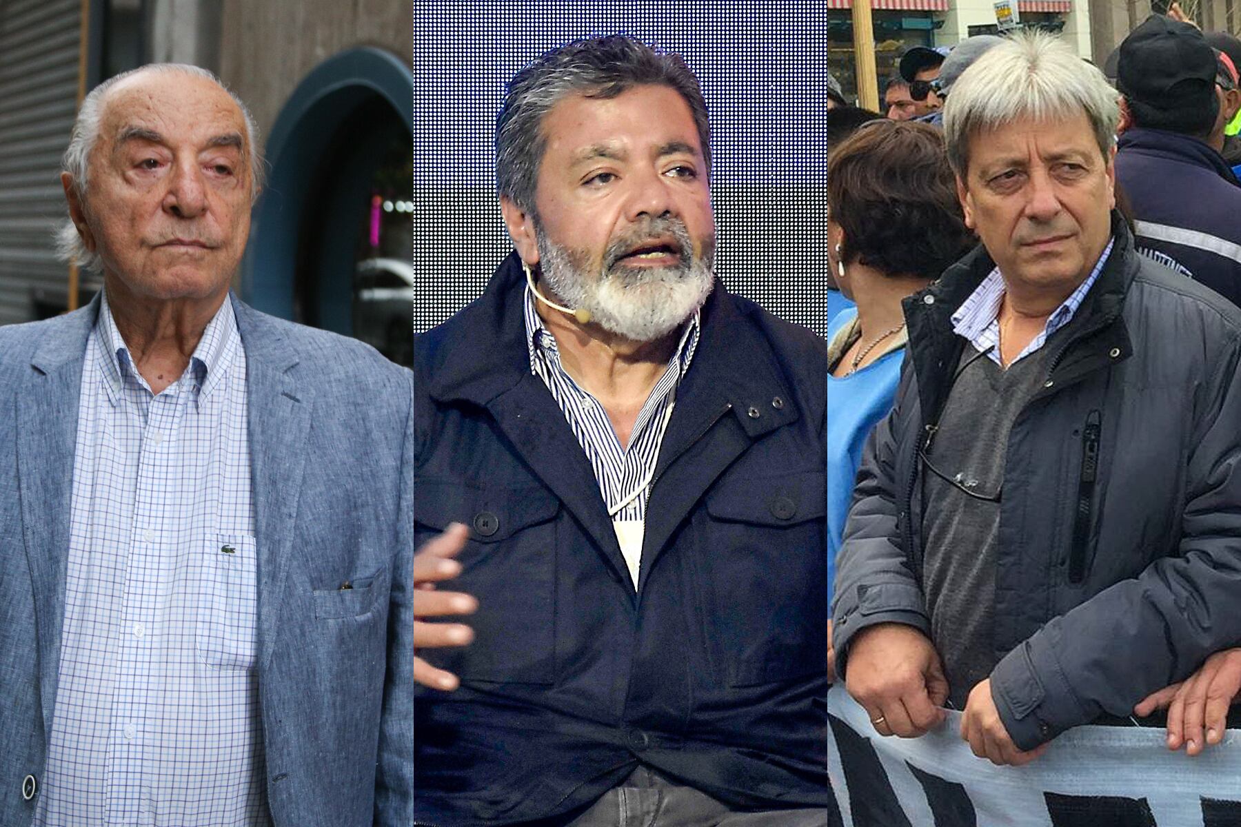 Armando Cavalieri, presidentel sindicato de Comercio; Gerardo Martínez de Uocra; y Abel Furlán de UOM. Imágenes: NA.