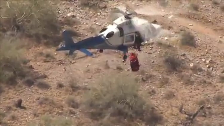 El momento del insólito rescate.