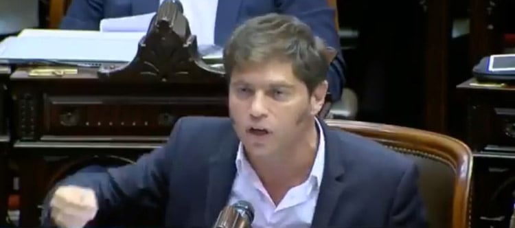 Kicillof, en su intervención de hoy.