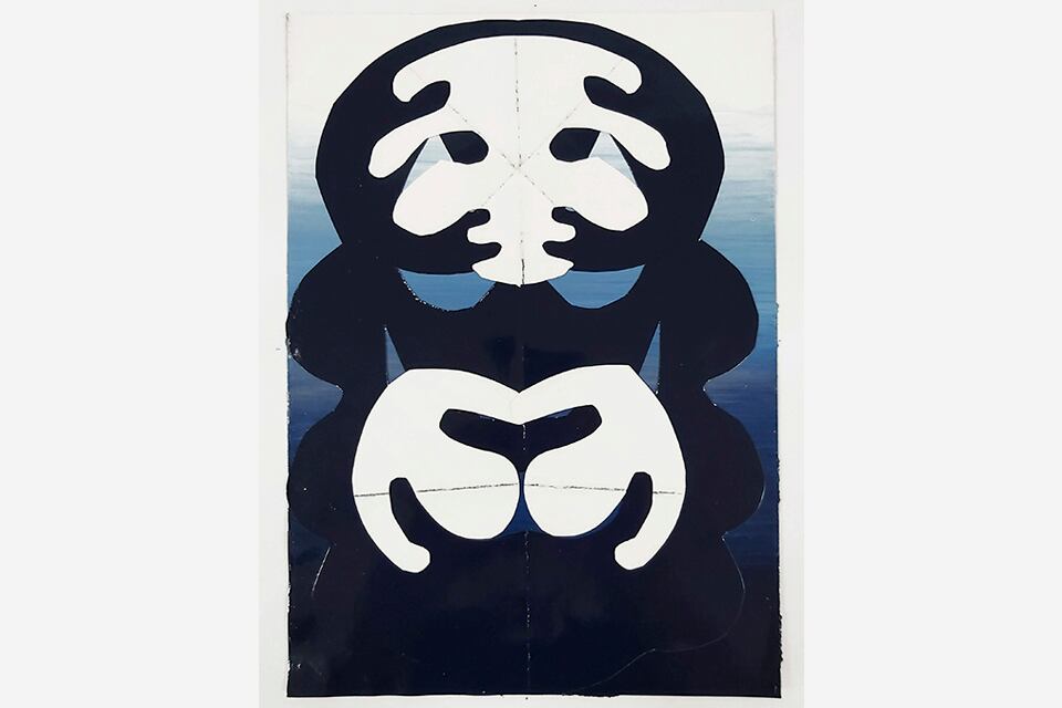 Máscara, Collage de Valeria Maculan, 2021. 