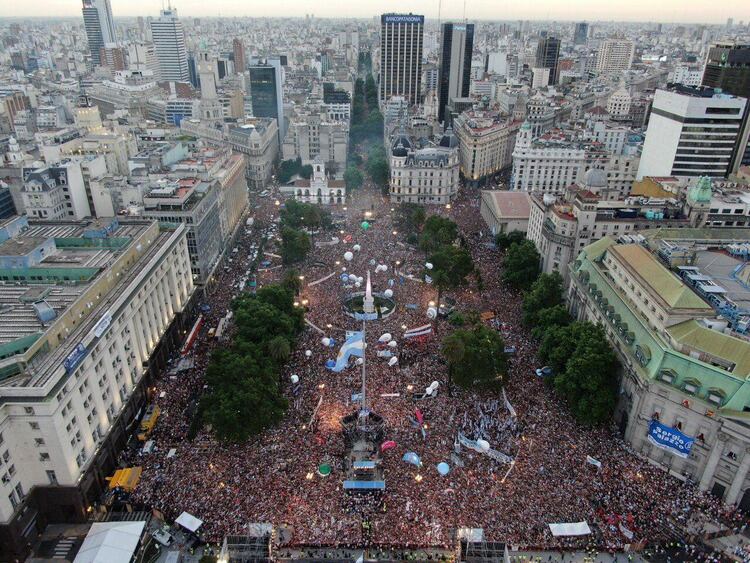 Plaza de Mayo el 10 de diciembre de 2019.