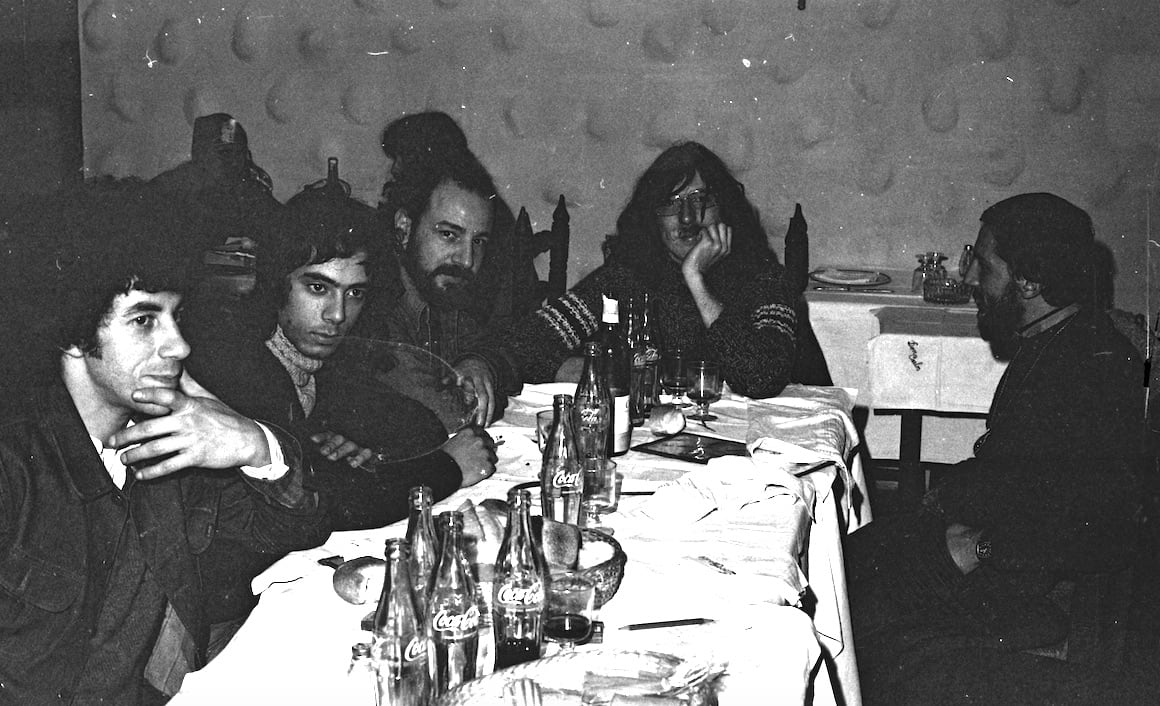 La Máquina durante una pausa de la grabación de "Películas"