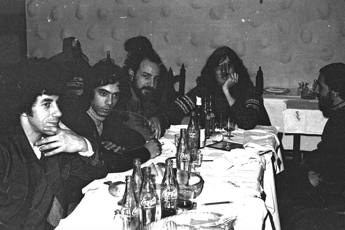 La Máquina durante una pausa de la grabación de "Películas"