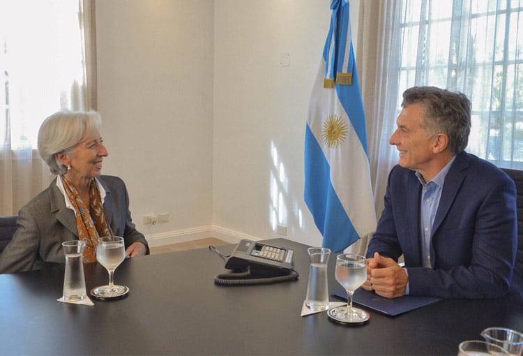 El presidente Macri y la directora del FMI, Christine Lagarde.