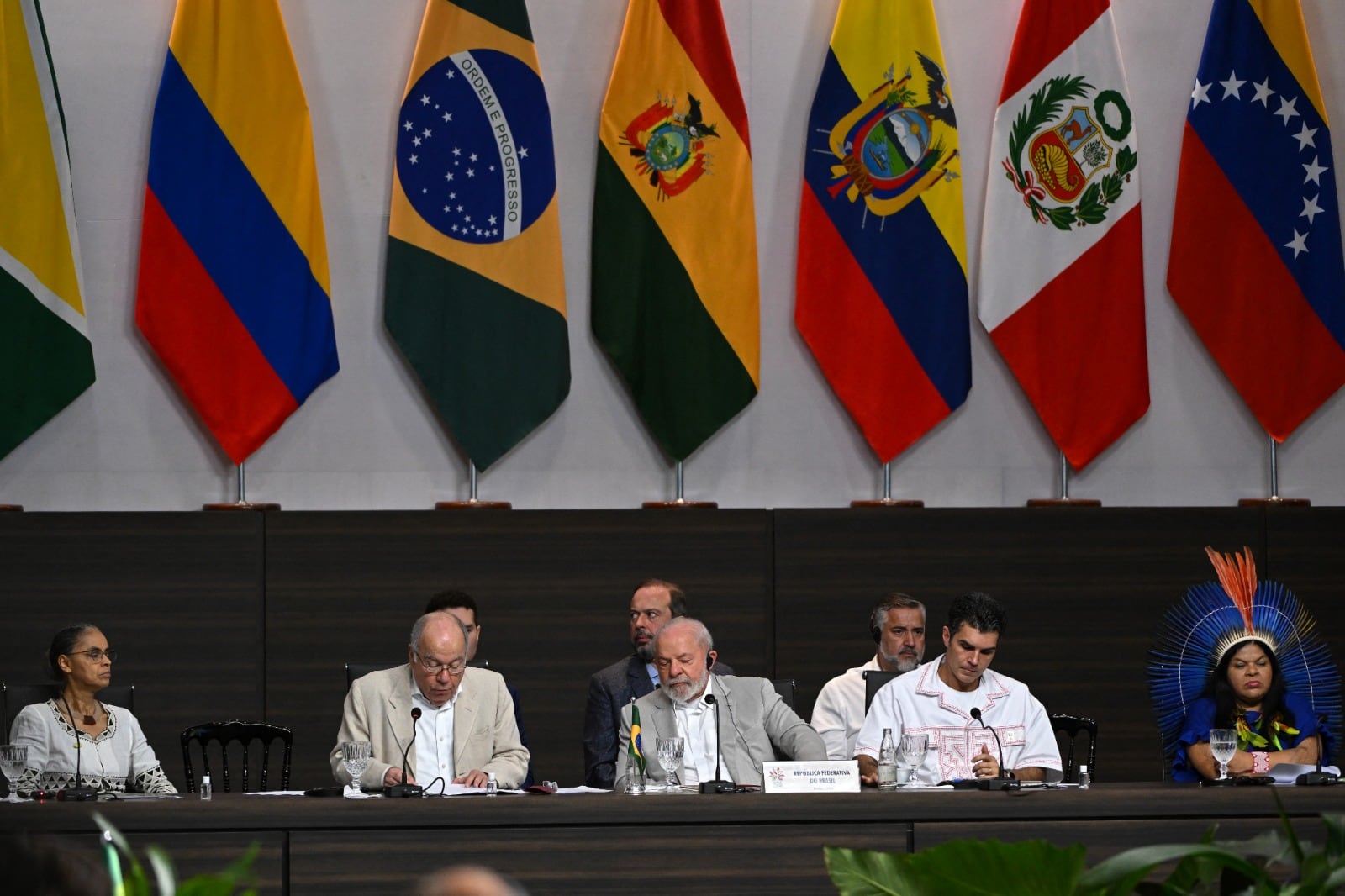 Lula da Silva y la Ministra de Medio Ambiente, Marina Silva.