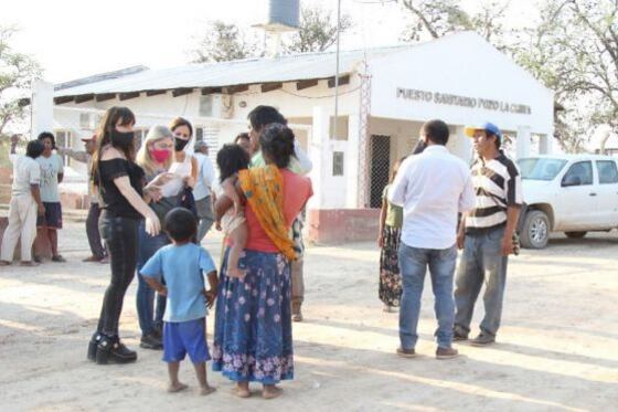 El puesto sanitario de Pozo La China, en una visita de la ministra de Desarrollo Social, Verónica Figueroa, en 2020.