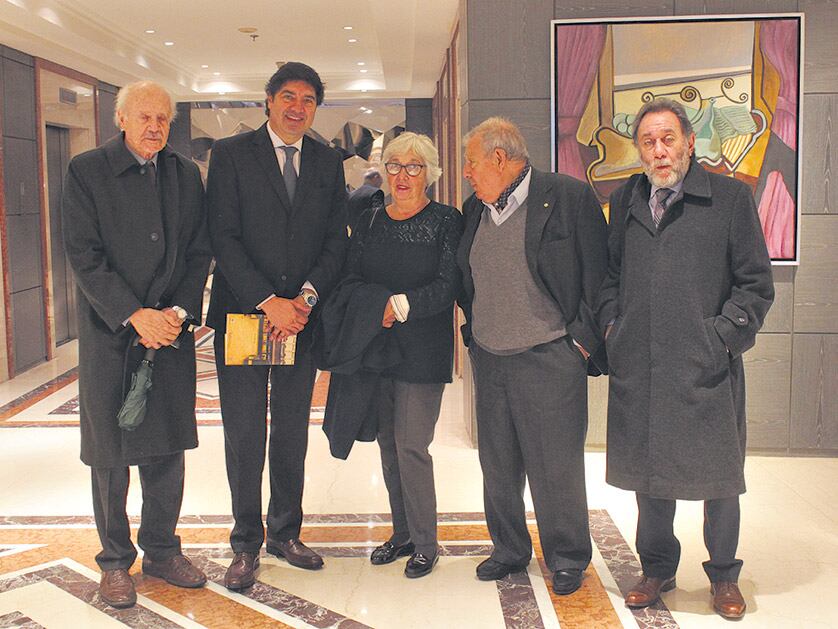 Los integrantes de Justicia Legítima tras su encuentro con la CIDH.