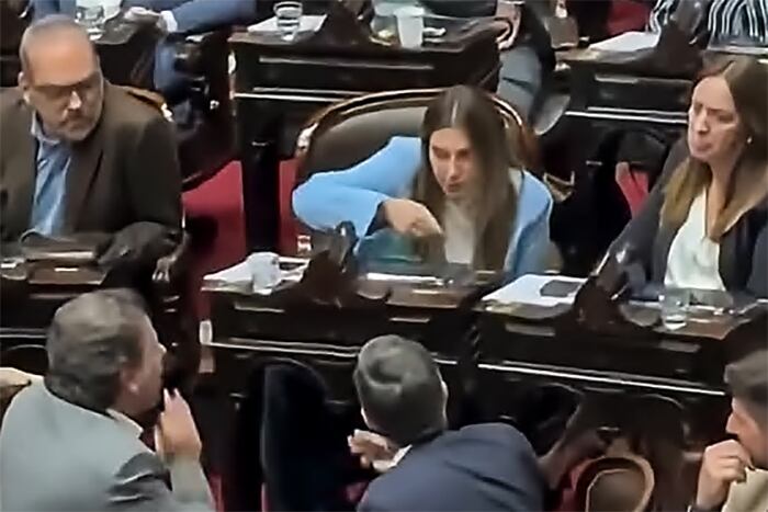 La discusión entre Ritondo y Lospennato el miércoles en la Cámara de Diputados.